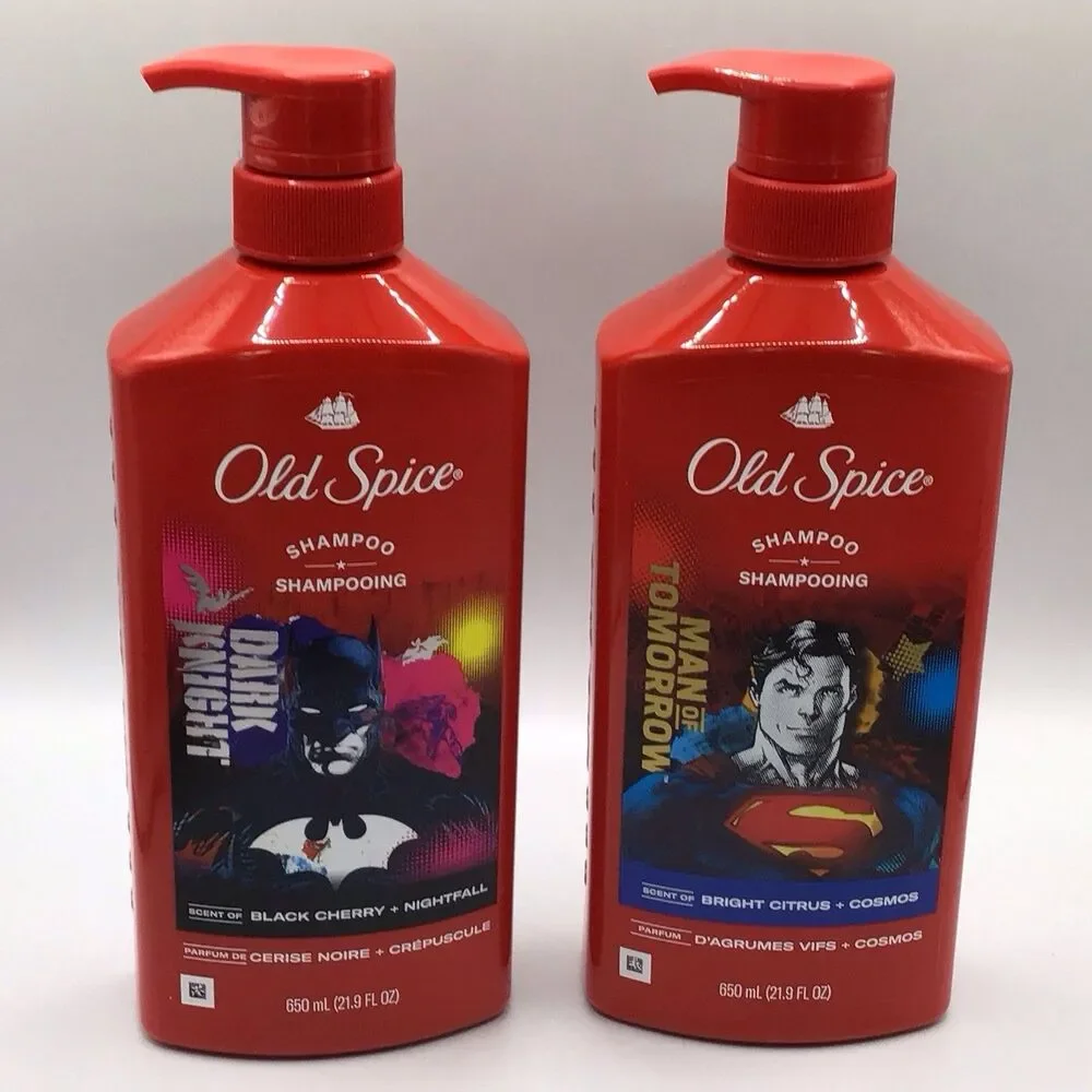 Old Spice Shampoo Superman of Tomorrow Citrus & Batman Black Cherry 21.9 oz